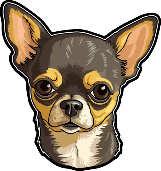 An illustration of a Chihuahua